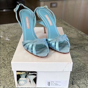 Vintage Luca Women's Blue Heels 8